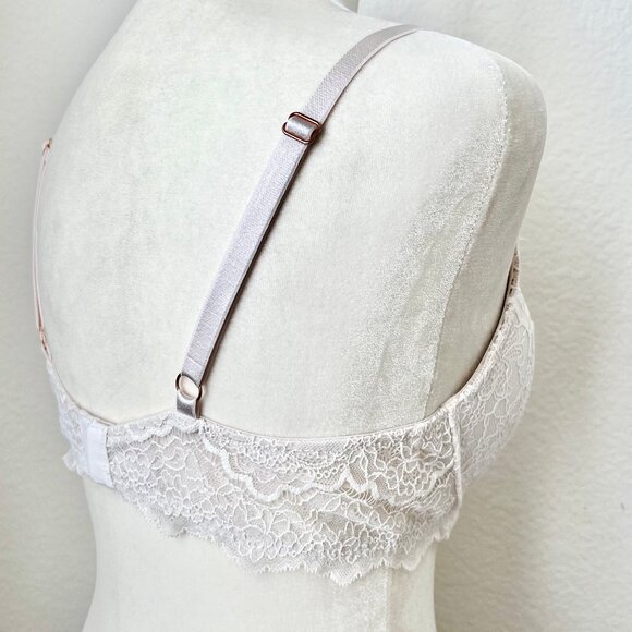 Victoria's Secret Dream Angels Lightly Lined No Wire White Lace Bra 36C - Picture 7 of 12